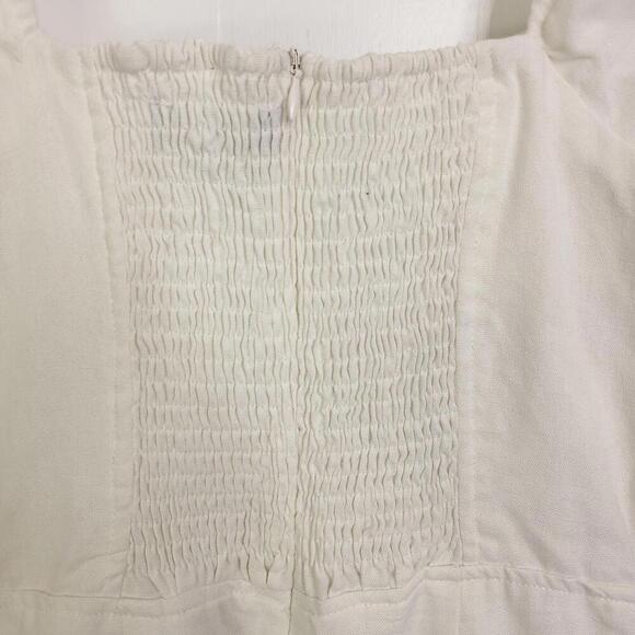 Lulus Dress Womens Small Milkmaid Smocked Back Prairie Bridal Feminine Midi - Picture 7 of 9